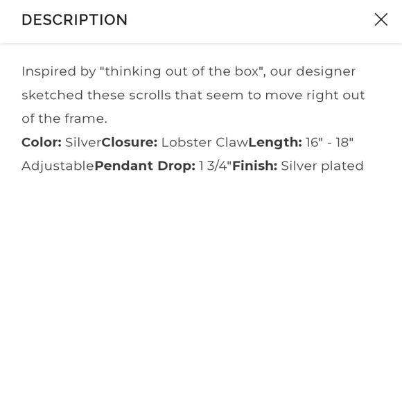 Brighton Mingle Scroll reversible necklace silver snake chain 18" - Picture 5 of 12